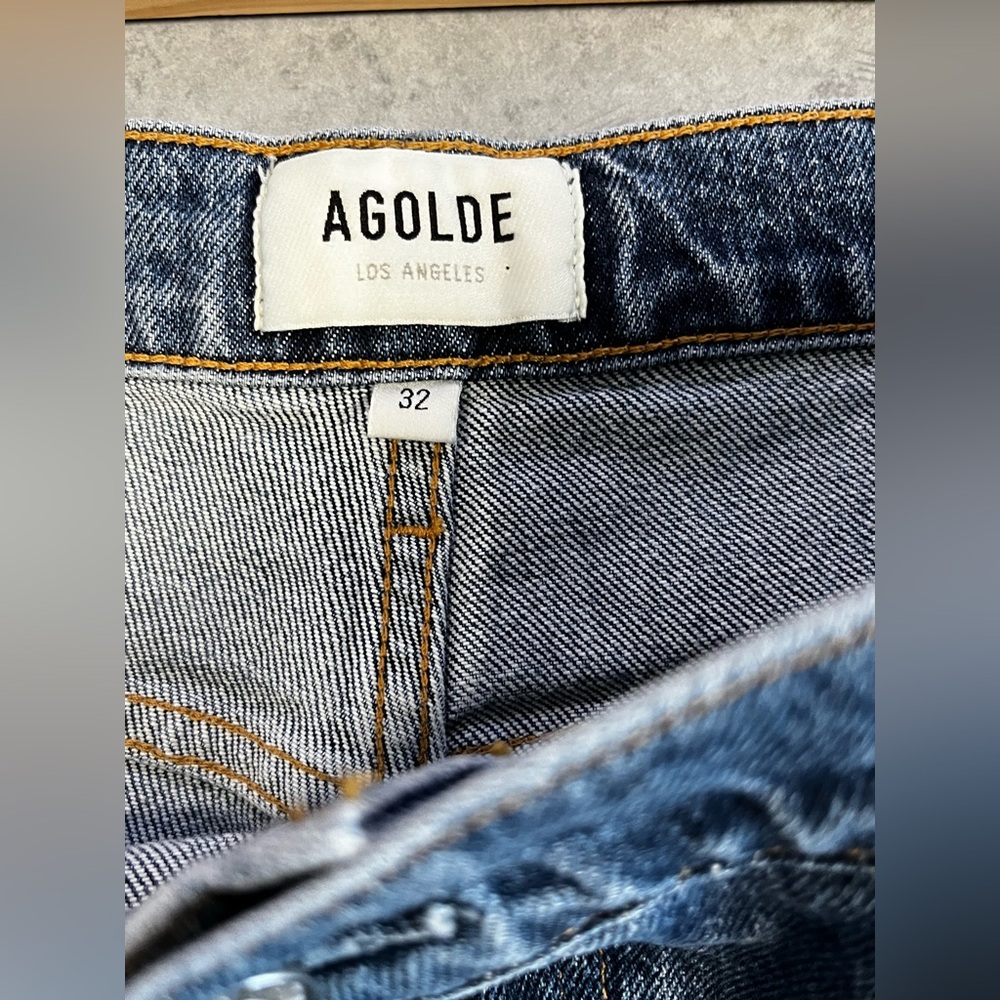 AGOLDE Harper Mid Rise Relaxed Straight Jeans in Fix—32 - Picture 8 of 14